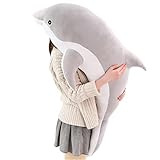 Kekeso Delfin Plüschtiere Schöne Gefüllte Weiche Tier Umarmungskissen Delphin Puppen für Kinder(70cm/27.55inch,Grau)