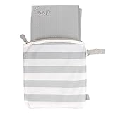 Ubbi On-the-Go Changing Mat with Carrying Bag, Soft and Comfortable Diaper Bag Accessory Must Have for Newborns, Easy to Clean, Portable Changing Pad, Gray