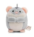 Kuscheltier Hamster Shai 5cm grau - Stofftier aus weichem Plüsch, niedliches Plüschtier zum Kuscheln und Spielen, für Kinder & Erwachsene - tolle Geschenkidee