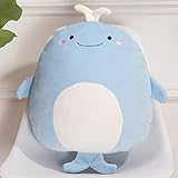 RAILONCH Tier Kissen Plüschtier Stofftier Kuscheltier Cartoon Kissen Süß Dinosaurier Geschenk Unisex Kuscheltier (Wal)