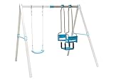 HUDORA Vario Schaukel Ergänzungsmodul Gondel - Outdoor-Doppelschaukel mit Zwei Sitzen & Fußablage - Spielgerät mit optionaler Erweiterung für Kinder - Schaukelgondel aus Kunststoff für Zuhause