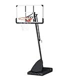 Tragbarer Basketballkorb Höhenverstellbar Basketballanlage Transportable Basketballständer mit 137cm Basketball Rückwand mit Rädern zum Kinder Erwachsene