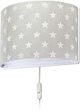 Dalber kinder Wandlampe, Kinderlampe Wandleuchte kinderzimmer Sterne Stars Grau, 81218L, E27