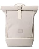 Johnny Urban Rucksack Damen & Herren Beige - Allen Medium - Rolltop Mit Laptopfach für Uni Fahrrad Business - 15L - Nachhaltig - Wasserabweisend
