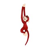 Groß Affe Kuscheltier Lange Arme Zum Umhängen, Süßer Langarmiger AFFE Hanging Monkey Kuscheltier Plüsch Colobus Stummelaffe, Plüschtier AFFEs,Hängende Stofftier Für Kinder Mädchen Und Junge-n 65 Cm