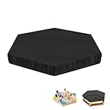 LAMUNI Sandkasten Abdeckplane 180x150x20cm Sandkastenabdeckungen Schutzhülle Sandkasten Wasserdicht Sandkiste Abdeckung Sandkasten Sechseckig 420D Oxford Sandkaste Regenschutz, Winddicht, Staubdicht