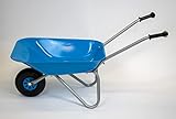Rolly Toys Metallschubkarre silber/blau (ab 2,5 Jahren, Kinderschubkarre, Metallschüssel, Kunststoffgriffe, max. belastbar bis 25 kg)