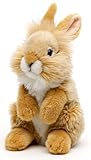 Uni-Toys - Angorakaninchen beige, stehend - 18 cm (Höhe) - Plüsch-Hase, Kaninchen - Plüschtier, Kuscheltier