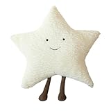 PORUPAEL 40cm Plüschkissensonne Mond Sterne Plüschtiere Niedliche Stofftiere Weiches Spielzeug Kind Weiches Sofa Dekokissen Für Kinderzimmer Dekoration Geschenk (Stern)
