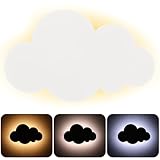 PCXWTLN LED Wolken Wandlampe, 3 Farbtemperaturen Modi Wandleuchte innen, Sanftes Licht Wolkenlampe Kinderzimmer, 9W Kreative Kinder Wandleuchten für Madchen Junge Baby Schlafzimmer