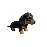 Dackel Kuscheltier Stofftier,Dackel Emotionale Heilung Auf Abruf,SüßEs Realistisches Wurst Hunde Deko,Hundespielzeug Stress Lindert FüHlt Sich Wie Echt FüR Kinder Baby MäDchen Junge (22cm,Schwarz)