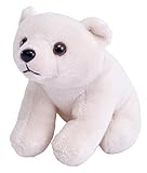 Wild Republic Pocketkins Eco Eisbär, Plüschtier, 12 cm, Plüschspielzeug, Hergestellt aus recycelten Materialien, Umweltfreundlich