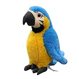 champracer Vogel Papagei Plüschtier, Papagei Vogel Plüschtier, 30 cm Niedliche Plüsch Ara Papagei Stofftier Kuscheltier Plüschtier, für Kinder Erwachsene (30 cm,Blau)