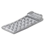 Intex 58894EU - Aufblasbare Luftmatratze mit 18 Löchern und Kopfkissen, Vinyl, Grau, 188x71 cm
