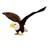Sarah Duke Kuscheltier Adler Weiches Plüschkissen Tier Stofftier Plüschtier für Kinder, Realistischer Plüsch Adler Spielzeug, Geschenke (90cm)