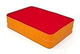 FLIXi Hüpfmatratze - ab 4 Jahre - Turn Matte für Kinder - Spiel Matratze zum Toben - Hüpfen - Balancieren – in Rot - Orange