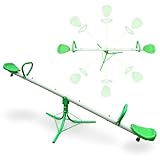 HyperMotion Swing HYP11 Kinderschaukelwippe mit 360° Drehfunktion - Gartenschaukel für 2 Kinder, UV-beständiges Material, belastbar bis 90 kg, Maße: 182 x 67 x 77 cm