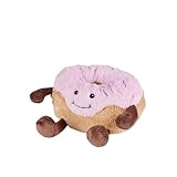 Warmies Donut Plüschtier Große Größe, Vollständig Mikrowellengeeignet und Gewichtetes Kuscheltier für Angst, Im Gefrierschrank kühlen oder in der Mikrowelle erwärmen, Weiches Wärmekissen