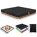 Ruryxel Sandkasten Abdeckung 160x160x20cm, Sandkastenabdeckung Wasserdichte, Abdeckung Sandkasten 420D Oxford Anti UV, Plane Sandkasten mit Tasche, Abdeckplane mit Kordelzug für Sandkaste, Garten