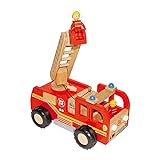 Holz-Feuerwehrauto für Kinder ab 3 Jahren inkl. 2 Figuren (Small Foot)