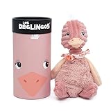 Les Deglingos Plüschtier klein Simply + Geschenkbox – Pampelmuse Strauß – ab Geburt – 22 cm – Rosa