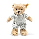Steiff Kuscheltier Schlaf-gut-Bär, Süßes Stofftier, Jungen, Mädchen & Babys ab 0 Monaten, Friends, Plüschtier 25 cm, Hellgrau, 239908