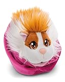 NICI Little Paws Meerschweinchen Kuscheltier 12cm karamell-weiß im malvefarbenen Körbchen - Flauschiges Stofftier, Plüschtier zum Kuscheln, Spielen und Liebhaben - 61333
