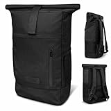invilus ® Rucksack Damen & Herren – Rolltop Backpack mit Laptopfach 15 Zoll – Ultraleichter Tagesrucksack für Uni, Arbeit & Fahrrad – Großer Reiserucksack - Wasserabweisend