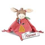 Sterntaler Esel Schmusetuch mit Namen Bestickt, Schnuffeltuch Kuscheltuch als Geschenk-Idee zur Geburt