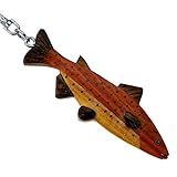 Kuscheltiere*biz Forelle Lachs Fisch Schlüsselanhänger Taschenanhänger aus Holz