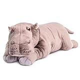 lilizzhoumax Nilpferd plüschtier 46cm/18”, Simuliertes Tier Nilpferd Plüschtier, Kawaii Nilpferd Kuscheltier, Realistische Nilpferd Plüsch Spielzeug für Wilde Tiere, Geschenk für Freunde und Kinder