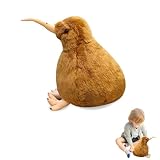 Zhuporn Kiwi-Vogel-Plüschtier, Stofftier Kiwi 20 cm, Stofftier Kiwi Vogel Kuscheltier Plüschtier, Pelzige Kiwi-Plüschpuppe, Kuscheltier Plüschtier Vogel, Geschenke für Erwachsene und Kinder