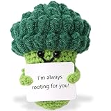 SIVZUMO 1 pcs Positive Brokkoli Häkel Brokkoli Süßes Positives Gestricktes Spielzeug Gemüse Positive Potato Brokkoli für Geburtstag Party Zuhause Büro Dekoration