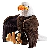 Wild Republic Artist Collection Weißkopfseeadler, Geschenk für Kinder, 38 cm, Plüschtier, Füllmaterial besteht aus versponnenen recycelten Wasserflaschen