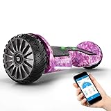 BLUEWHEEL 6,5' Premium Offroad-Hoverboard | App-kompatibel + Bluetooth Lautsprecher & LED Leuchte | Exklusives Design | Self Balance Board + Safety Mode für Kinder | Premium-Akku & Dual Motor | HX380