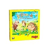HABA 305587 - Igelfreunde, Würfelspiel für 2-4 Spieler ab 3 Jahren, umfangreiches Spielmaterial mit Igel-Figuren und Blättern zum Stecken