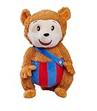 Simba 109241017 - Bobo Siebenschläfer Kuscheltier, Sing mit mir Plüschtier, spielt Musik, 35 cm großer Kuschelspaß, für Kinder ab den ersten Lebensmonaten geeignet, Braun