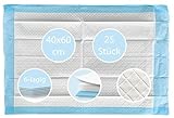 TIGA-MED Krankenunterlagen 40x60cm | 6-lagig | 25 Stück | Trainingspads | Wickelunterlagen für Babys | Einmal Patientenunterlagen | Inkontinenzunterlagen | Welpenunterlagen