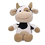 YOUTHINK Kuh, Kuh Gefülltes Plüschtier Niedliches Plüschkuh Spielzeug Tier Cartoon Vieh Kalb Puppe Kuscheltier für Baby Kinder Mödchen