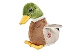 Uni-Toys - Ente mit Stimme - 16 cm (Länge) - Plüsch-Vogel - Plüschtier, Kuscheltier