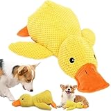 Sunshine smile Anti Stress Ente Hund, Hundespielzeug Ente,Quietschspielzeug Hund Kuscheltier,Interaktives Hundespielzeug Unzerstörbar,Dog Toys für Kleine,Divano Rotondo per Animali Domestici