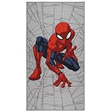 Disney Home Kinderteppich - Offiziell lizenzierter Kinderspielteppich für Kinderzimmer, Spielzimmer - rutschfeste und waschmaschinenfeste Spielmatte für Kinder, Disney Spiderman Teppich 80 x 120 cm