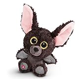 NICI Glubschis: Das Original – Glubschis Fledermaus Baako 15 cm – Kuscheltier Fledermaus mit großen Augen – Flauschiges Plüschtier mit großen Glitzeraugen – Schmusetier für Kuscheltierliebhaber –45552