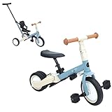 Olmitos - Evolution Dreirad für Babys 5-in-1 GYRO - Kinderfahrrad von 1 Jahr bis 5 Jahren - Dreirad zum Fahrrad mit oder ohne Pedale - anpassbar und wandelbar (Blau)