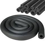 Rohrisolierung Schaumstoff Ø 16mm Rohrdämmung Isolierung Rohr Schwarz für Heizung Sanitär Heizungsrohr Kupferrohr 1.8m (Schwarz, 16mm)