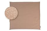 ULLENBOOM ® Wickelauflagenbezug 75x85 cm Musselin Sand (Made in EU) - abnehmbarer Bezug für Wickelauflage 85x75, Baby Überzug für Wickelunterlage, aus 100% Baumwolle, Wickelbezug für Wickeltisch
