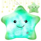 Shengou Kissen Stern Led, Leuchtkissen Stern, Leuchtkissen für Kinder, Sternenkissen Leuchtend, Nachtlicht Kuscheltier, Kinderzimmer Deko für Mädchen und Jungen
