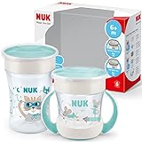 NUK Magic Cup & Mini Magic Cup Trinklernbecher, Duo-Set | auslaufsicherer 360°-Trinkrand | ab 6 Monaten | auslaufsicher und BPA-frei | 160 ml & 230 ml | mint