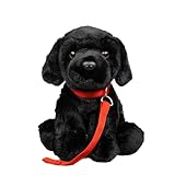 Teddys Rothenburg Kuscheltier Labrador + Leine sitzend schwarz 28 cm Plüschhund Plüschtier