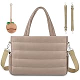 KUBYA Baby-Wickeltasche, Umhängetasche, Krankenhaustasche, für Reisen, große Mama-Tasche, mit Silikon-Schnulleretui, Khaki, Large, modisch